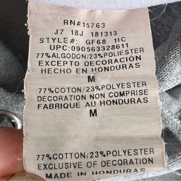 Champion Reverse Weave Big C Spell Out Logo Hoodie Gray Medium Thick Soft - Picture 9 of 11